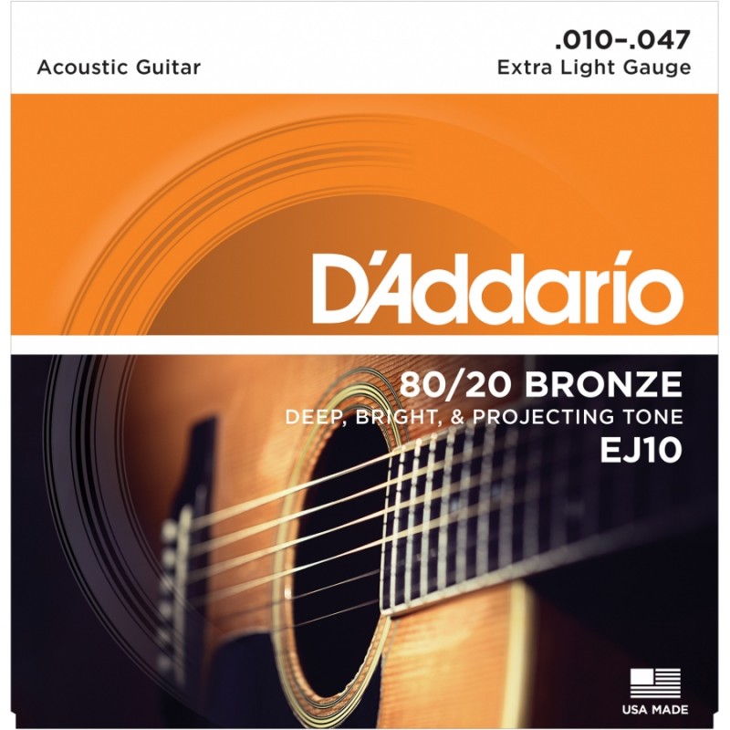 Daddario EJ10 Akustik Gitar Takım Tel Light (ücretsiz kargo) 