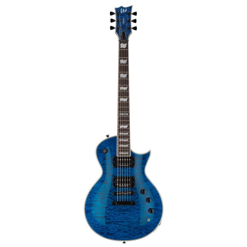 ESP LTD EC-1000 PIEZO See Thru Blue Elektro Gitar