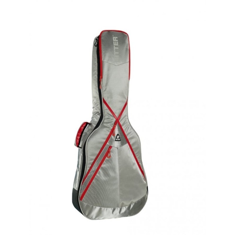 Ritter RGP8-C-SGR Klasik Gitar Kılıfı (Silver Grey - Racing Red)