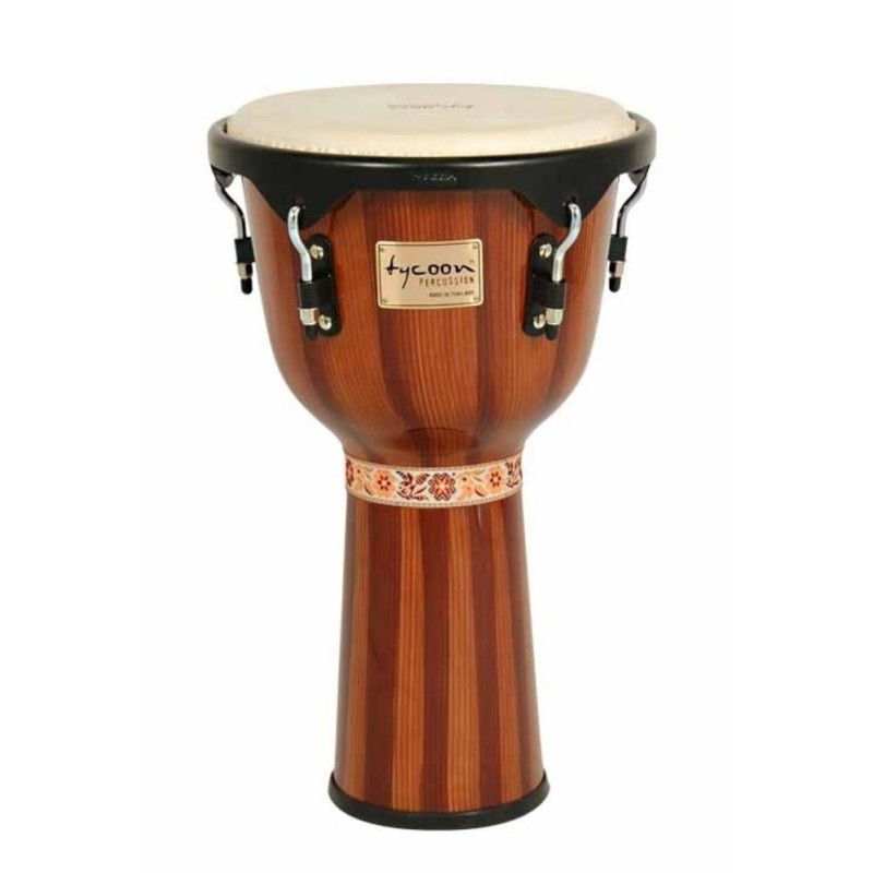 Tycoon Djembe TJ-72-B-HP-BR Artist Series Hand-Painted 12&#39; Brown